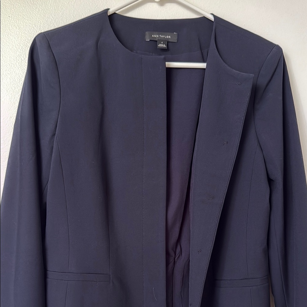 Ann Taylor Blue Blazer Classic Business Attire